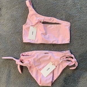 MIKOH cloud pink cutout bikini